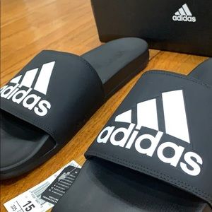 ADIDAS Black Adilette Comfort Slides